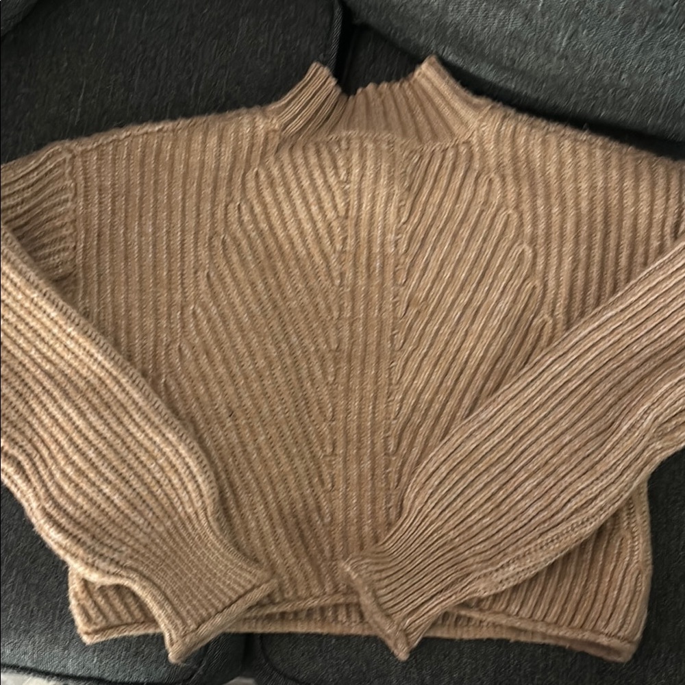 SO Cozy Tan Ribbed Sweater